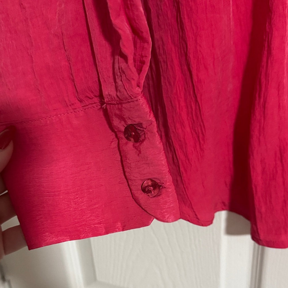 Zara Fuchsia Long Sleeve Shirt - Picture 2 of 4